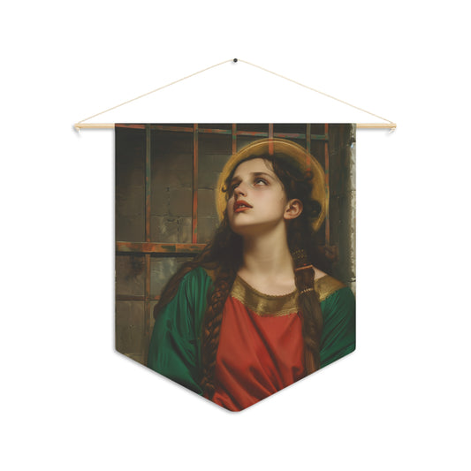 Saint Juliana of Nicodemia Wall Banner / Wall Hanging / Pennant - Religious Art for your home - Catholic Art - Large - 18" x 21"
