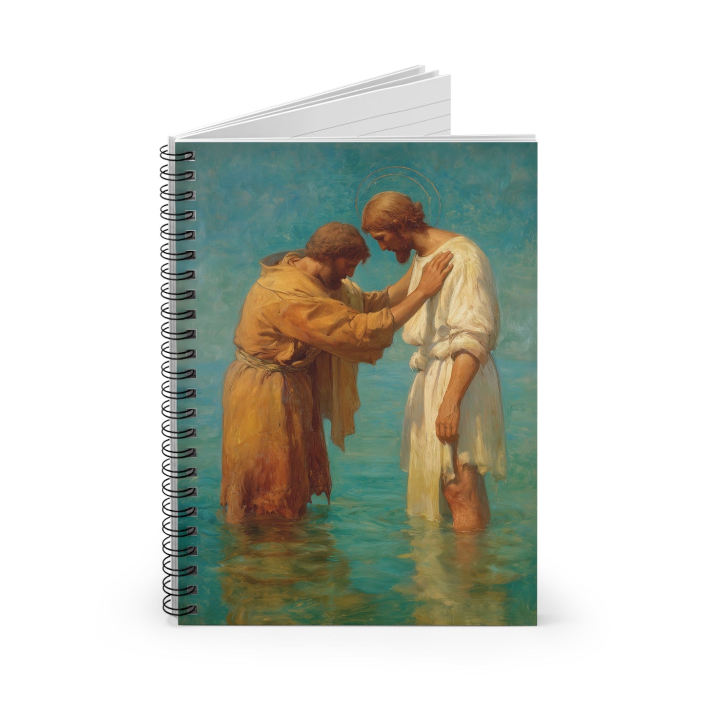 Saint John the Baptist, Servant of the Dawn - Sanctified Souls Art - Religious Based Notebook - Spiral Notebook - Ruled Line - Catholic