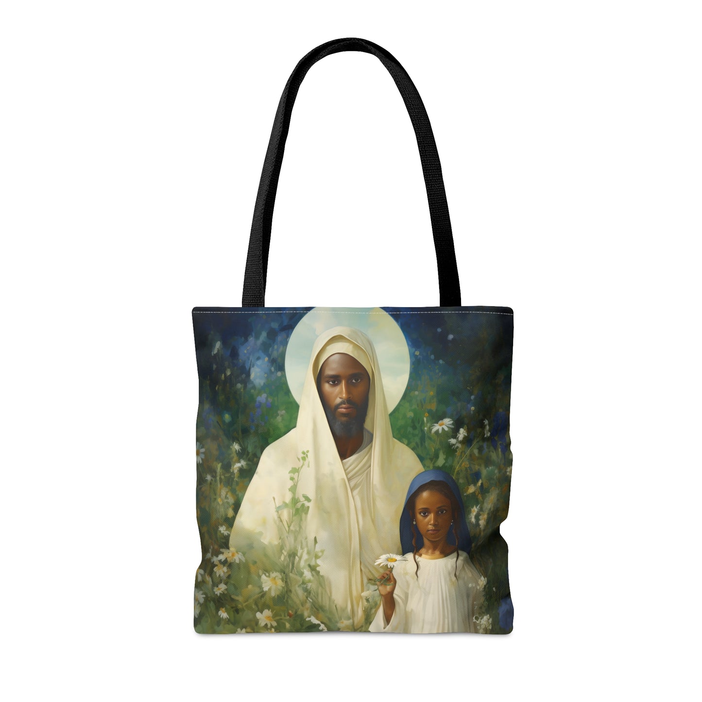 Saint Joachim Tote Bag - Father of Virgin Mary - Patron Saint of Fathers - Catholic faith inspired carry-all purse - Double Sided Bag