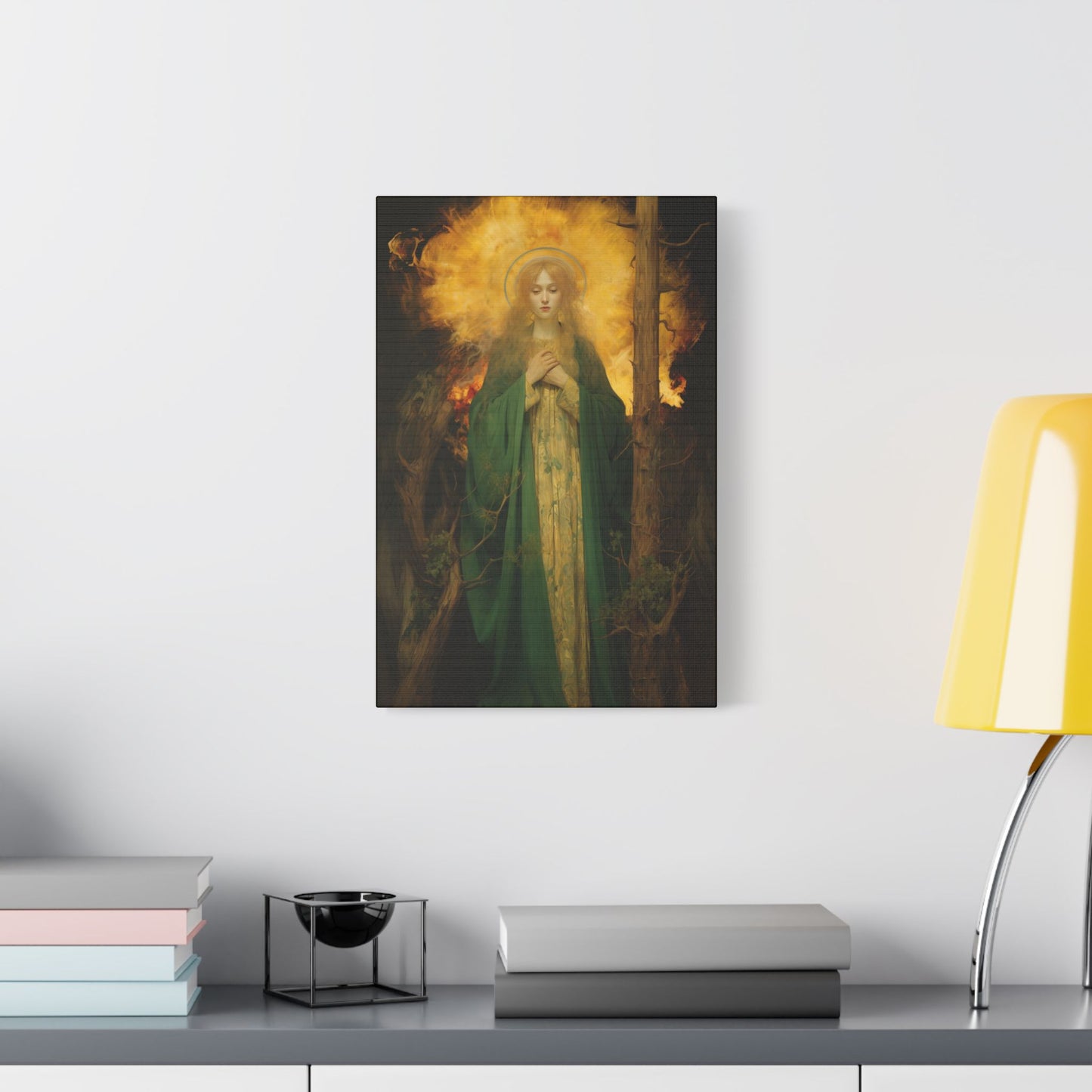 Saint Afra Canvas Print - Multiple Sizes - Catholic Home art - Museum Wrapped Canvas - Sanctified Souls Print
