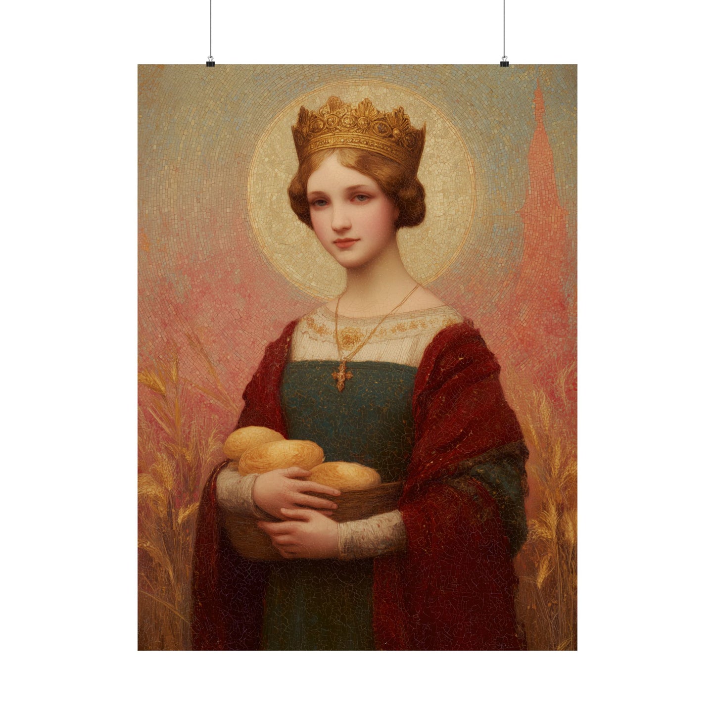 Saint Elizabeth of Hungary - Sanctified Souls Print - Multiple Sizes - Premium Matte Vertical Posters