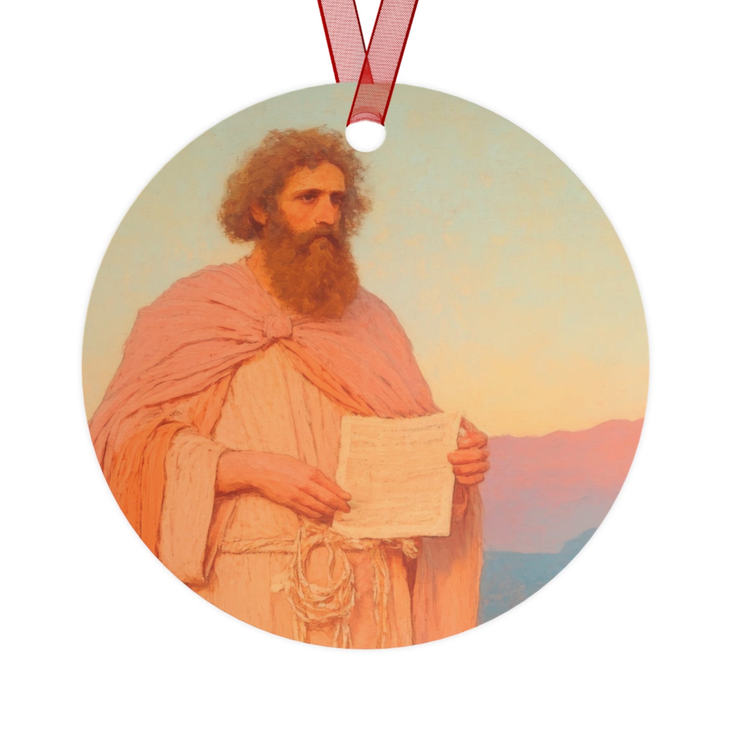 Obadiah - Keeper of the Lord's Warning and Mercy - Metal Ornament - Religious Holiday Christmas Ornament and Keepsake