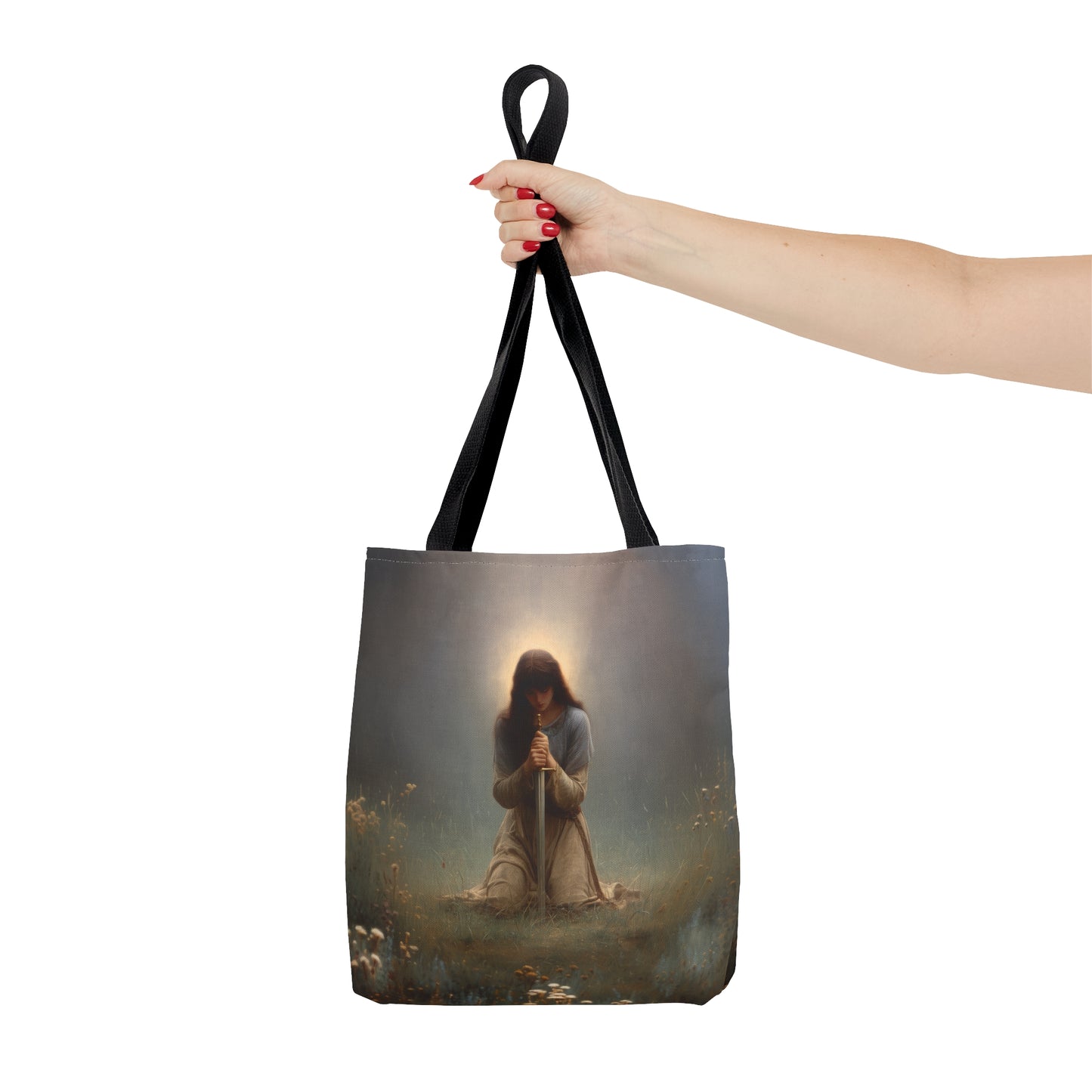 Saint Joan of Arc - Tote Bag - Large Medium Small Faith Art Bag - Bible Study Faith Purse - Double Sided