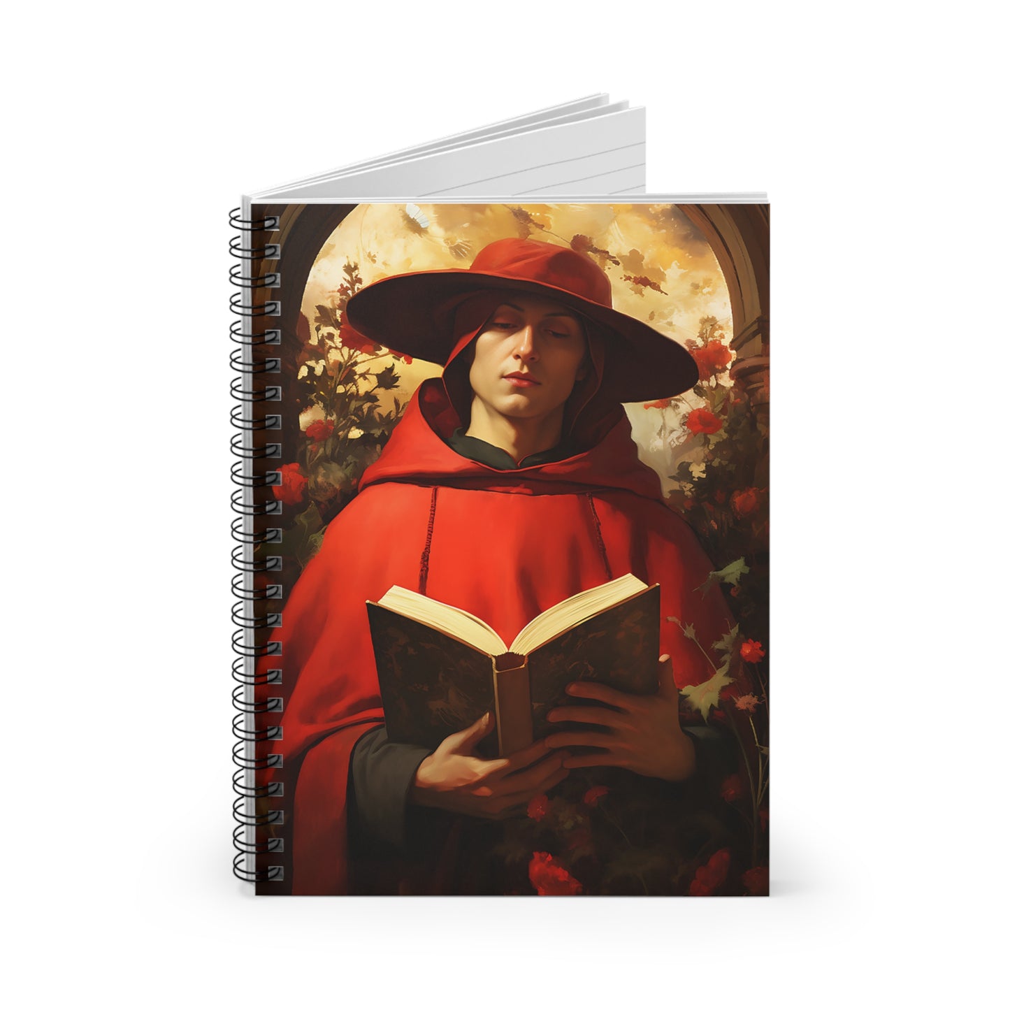 Saint Bonaventure Journal - Sanctified Souls Art - Religious Based Notebook - Spiral Notebook - Ruled Line