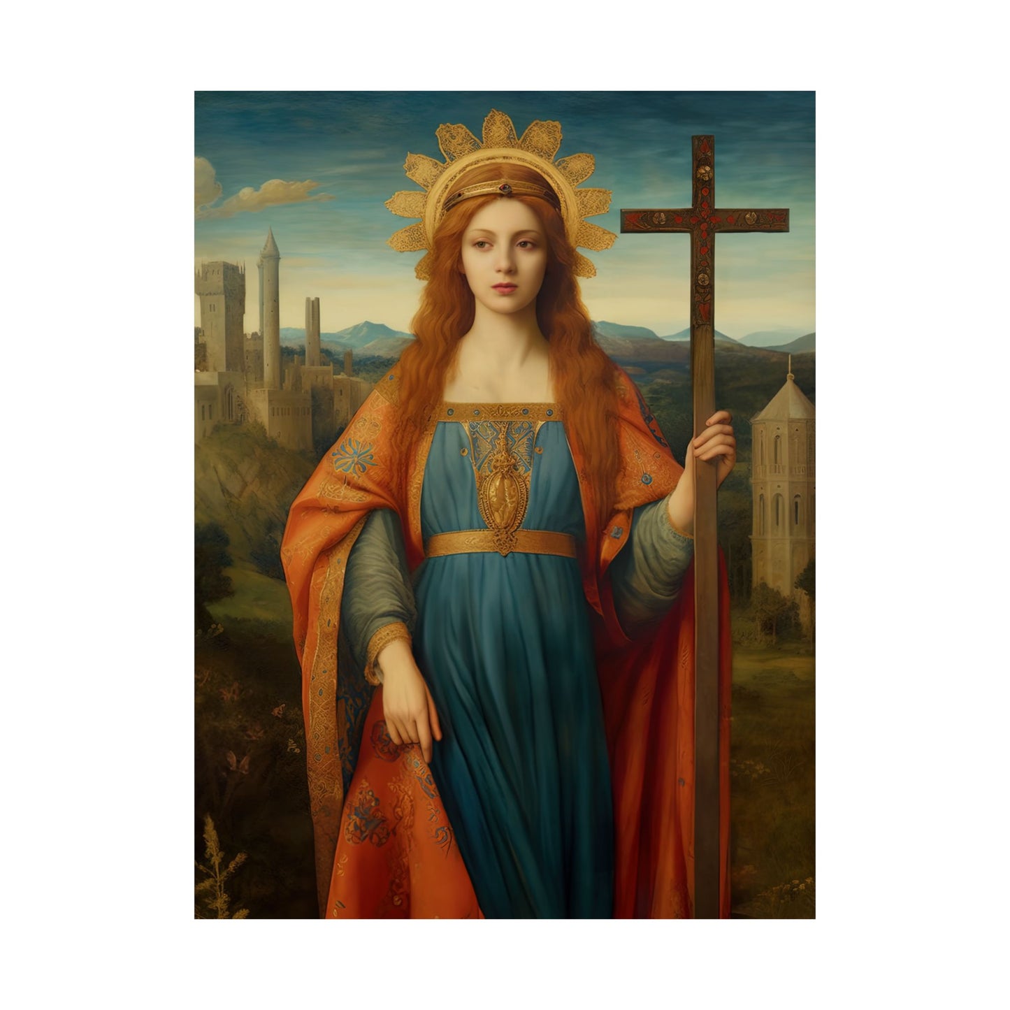 Saint Helena - Sanctified Souls Print - Multiple Sizes - Premium Matte Vertical Posters