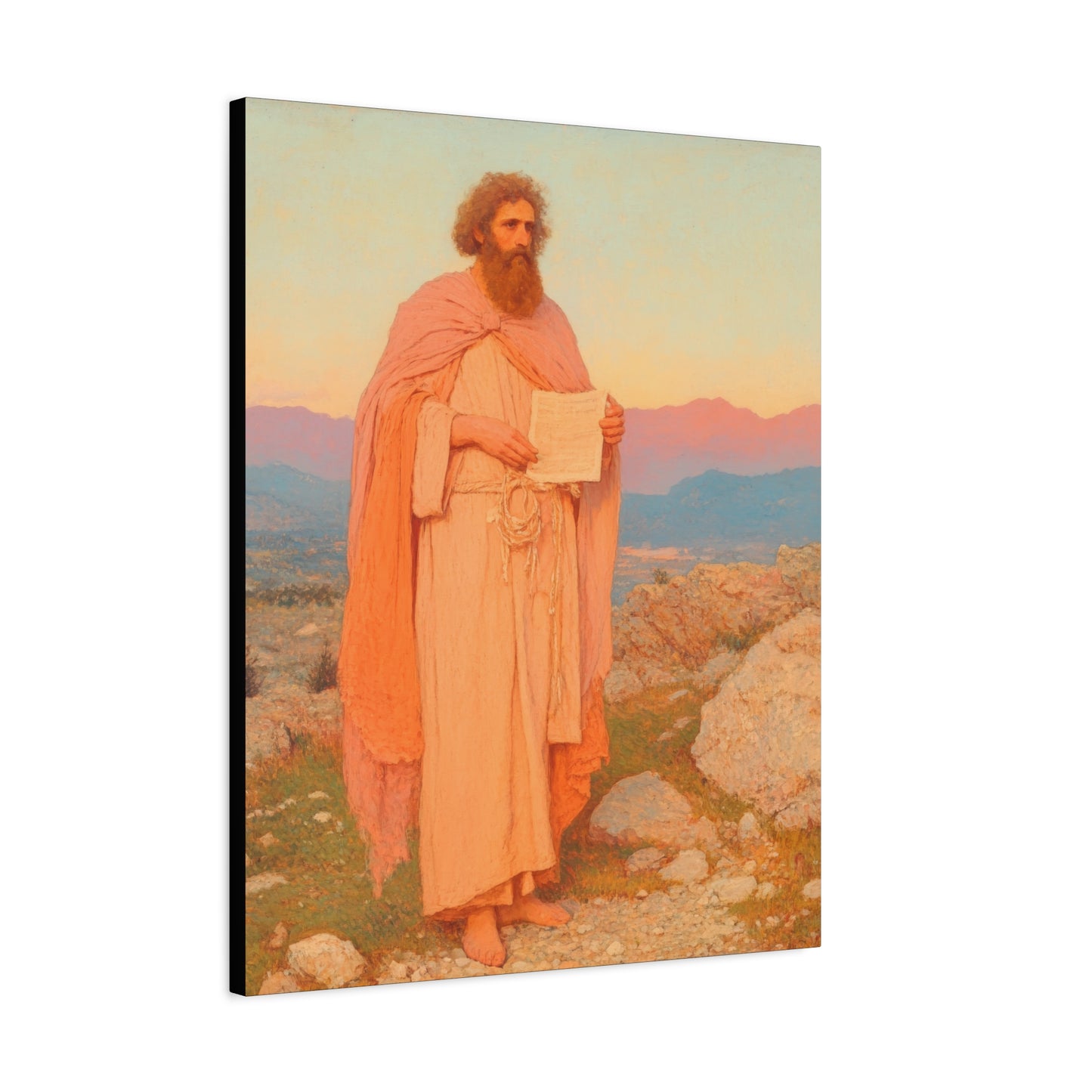 Obadiah - Keeper of the Lord's Warning and Mercy - Gallery Wrapped Canvas - Print - Religious Art for your Home - Catholic Art