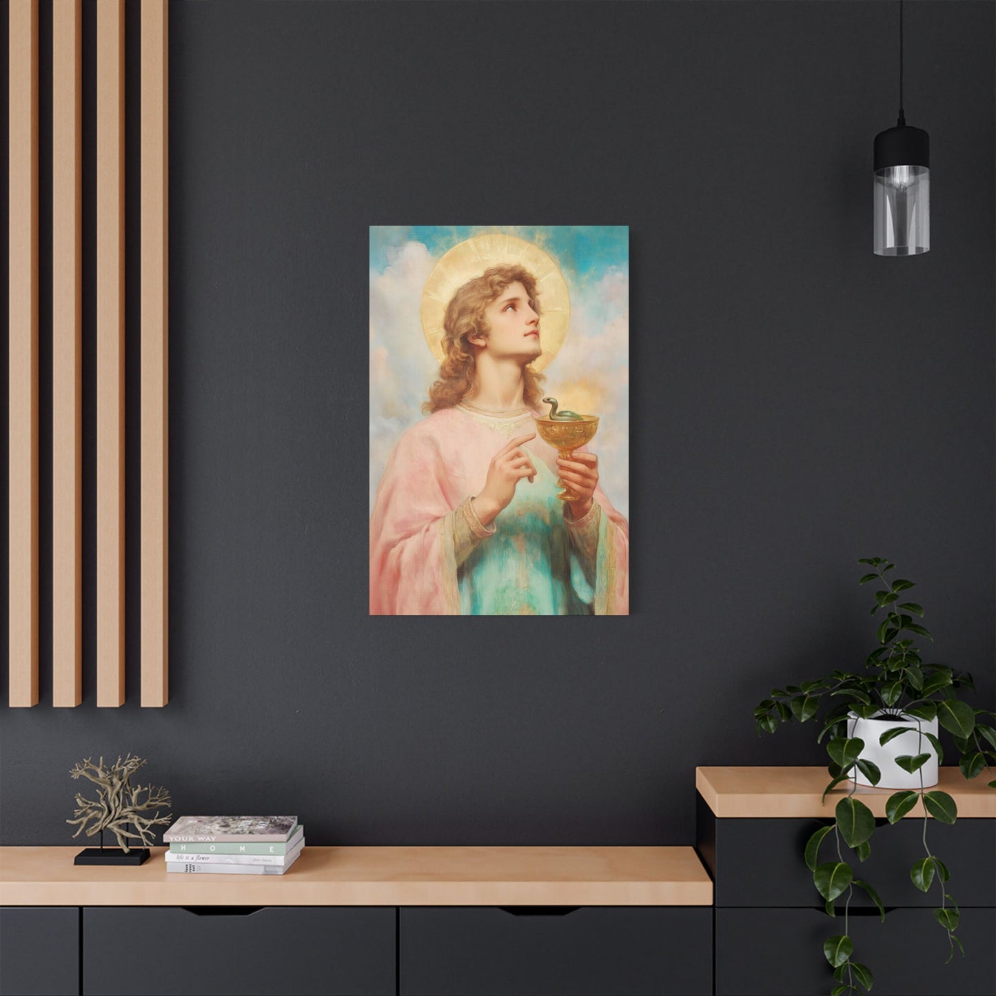 Saint John the Apostle Wrapped Canvas Print - Multiple Sizes - Catholic Home art Matte Canvas, Stretched - Disciple Print
