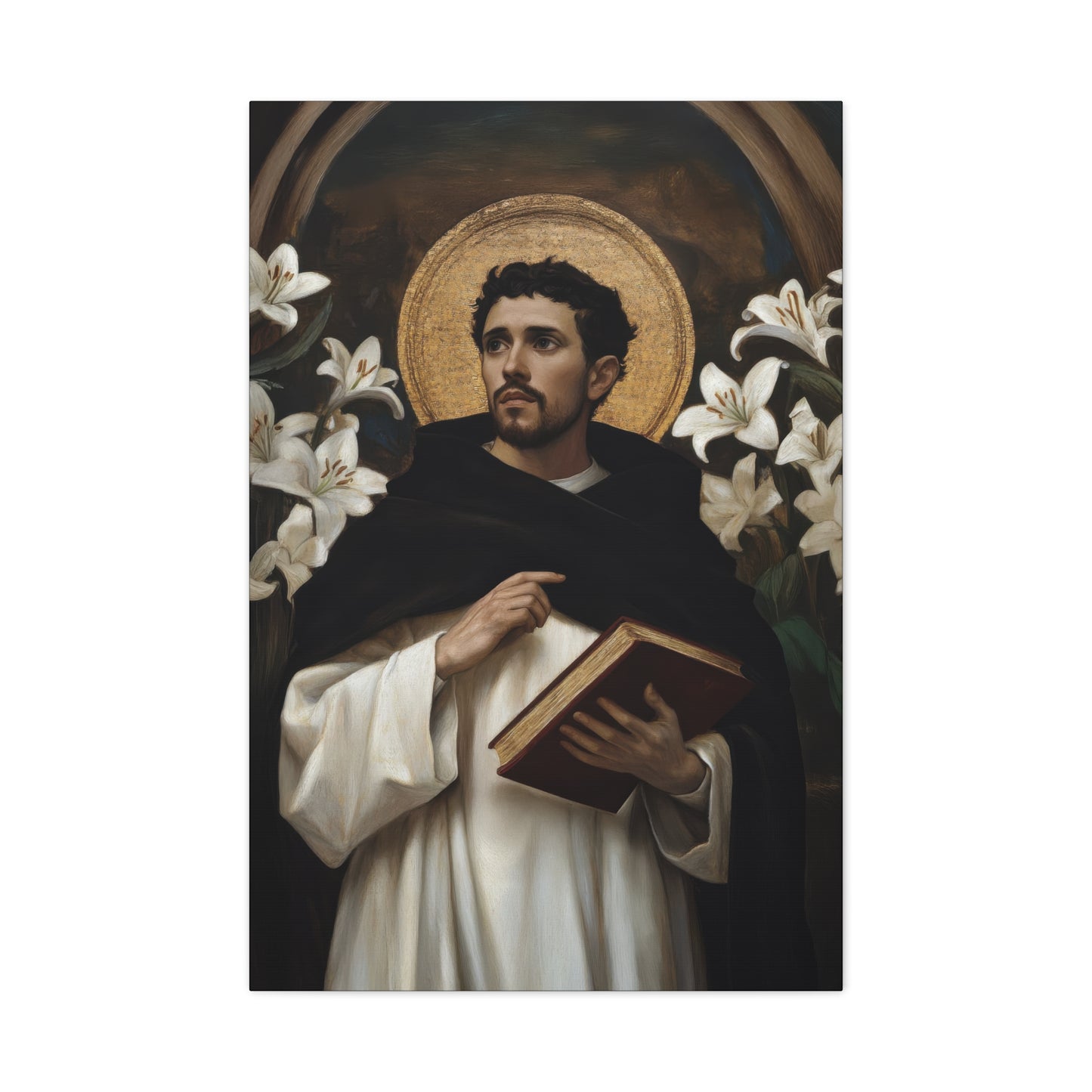 Saint Dominic -  Museum Wrapped Canvas - Sanctified Souls Print - Religious Art for your Home - Catholic Patron Saint Art