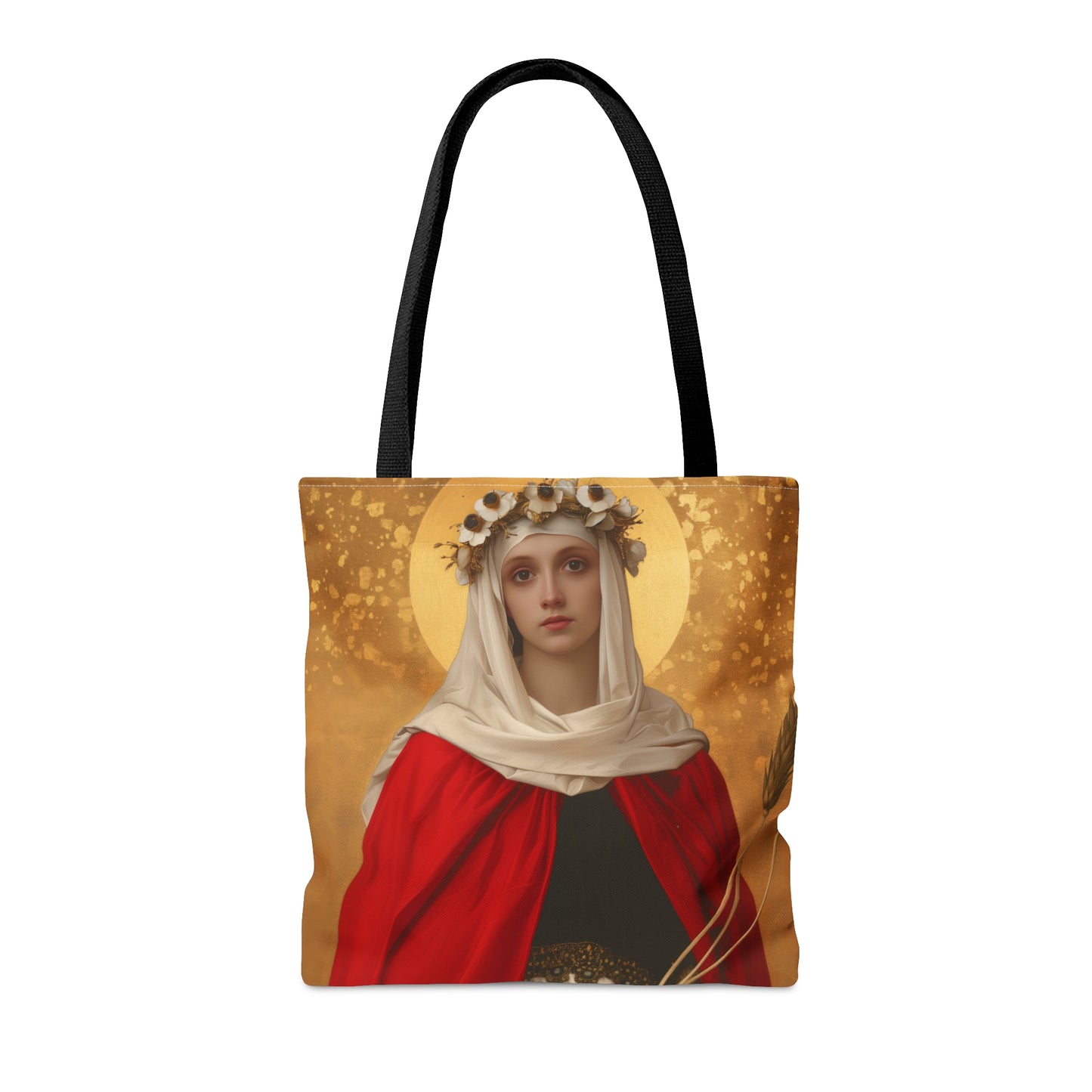 Saint Solange of Bourges Tote Bag - Large Medium Small Faith Art Bag -  Catholic Saint Purse - Carry All Bag - Religious Art Gift