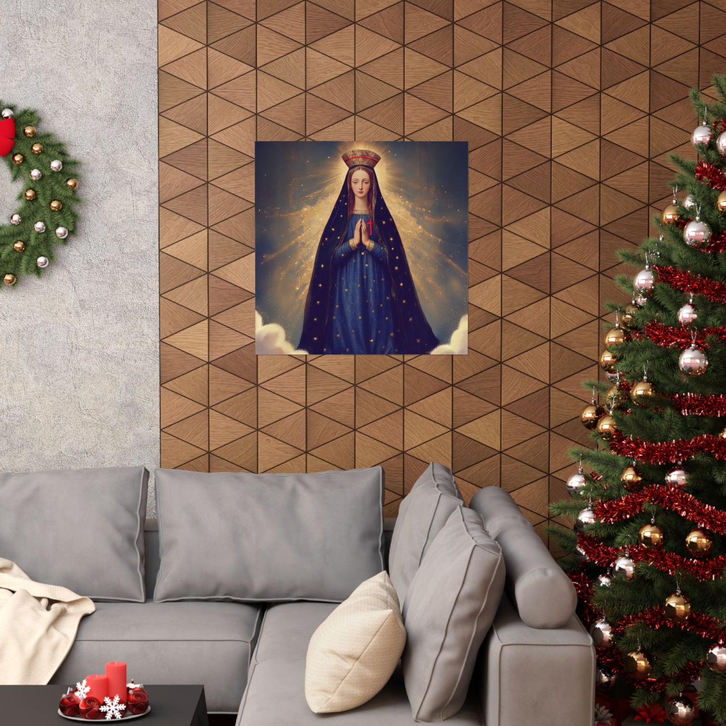 Our Lady of Pontmain -  Sanctified Souls Print - Multiple Sizes - Premium Posters - Catholic Art - Christian Home - Mother Mary Art