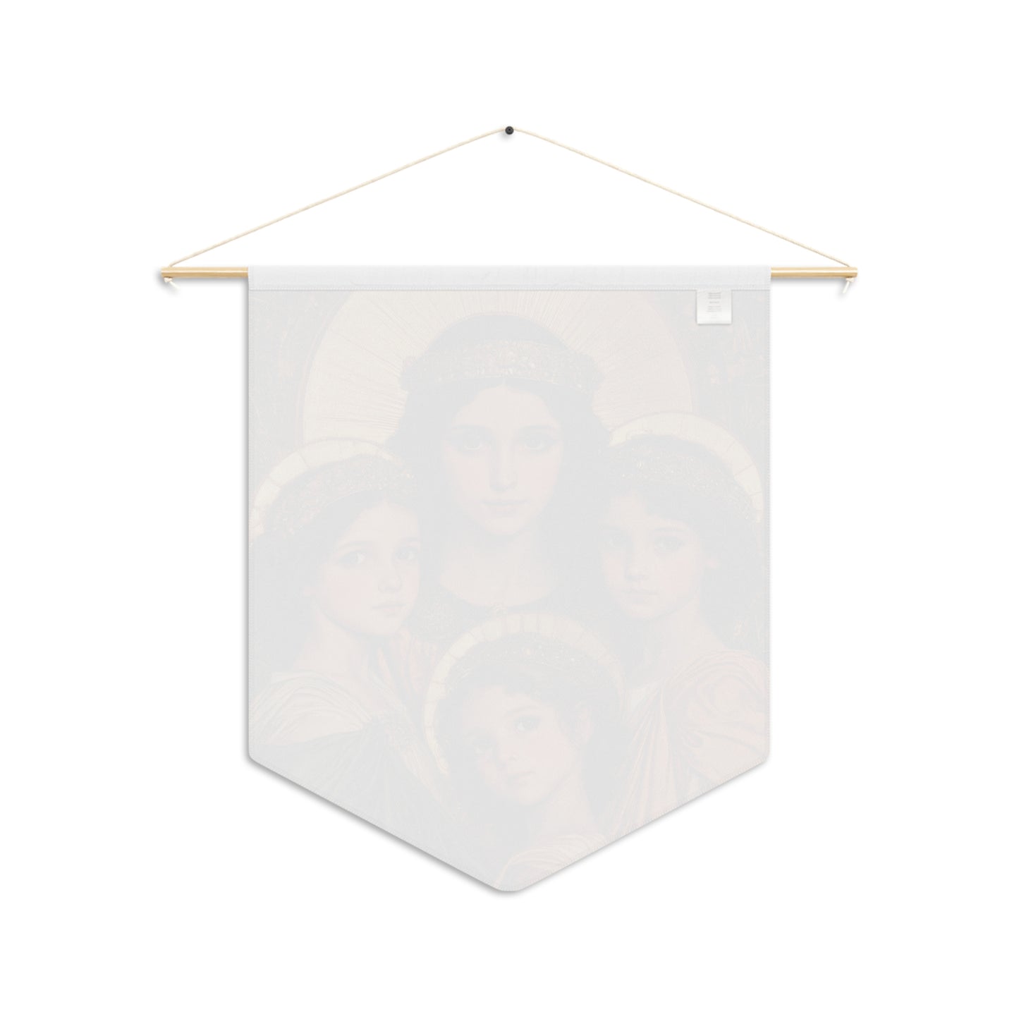 Saints Sophia, Faith, Hope and Charity Pennant / Banner / Wall Hanging - Prayer room art - 18" x 21" - Catholic prayer Religious - Large