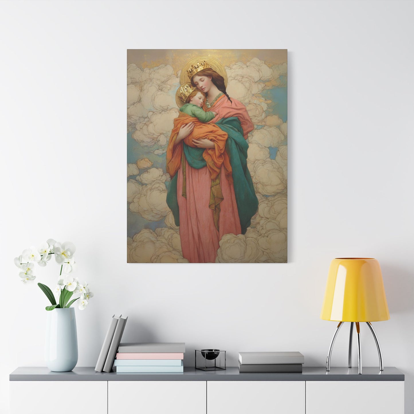 Our Lady of Perpetual Help -  Museum Wrapped Canvas Print - Multiple Sizes - Catholic Home art Matte Canvas