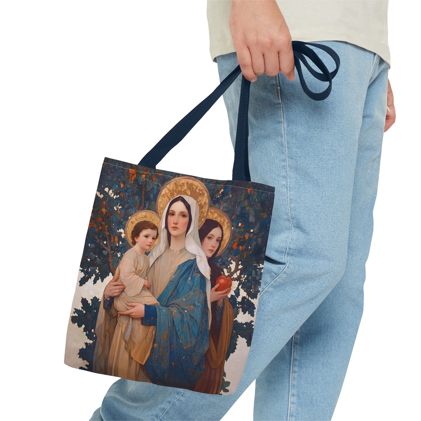 New Eve / Mary, The New Eve - Mother Mary Title - Marian Art - Tote Bag - Large Medium Small Faith Art Bag - Tote Purse
