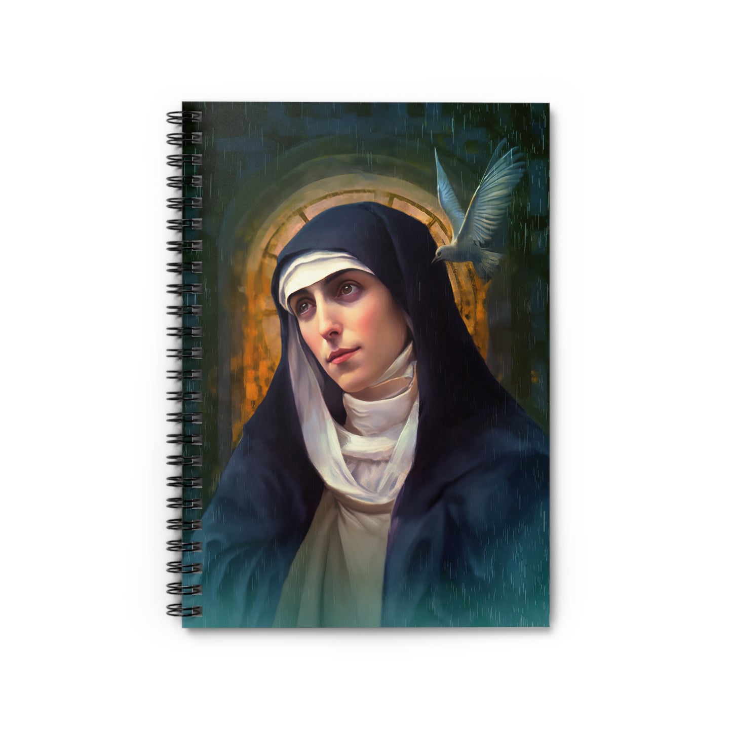 Saint Teresa of Avila Journal - Sanctified Souls Art - Religious Based Notebook - Spiral Notebook - Ruled Line