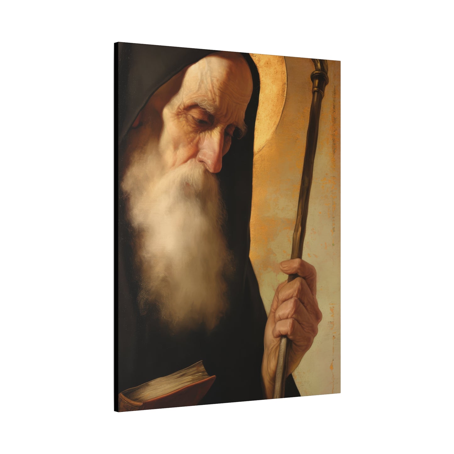 Saint Benedict - Museum Wrapped Canvas - Sanctified Souls Print - Religious Art for your Home