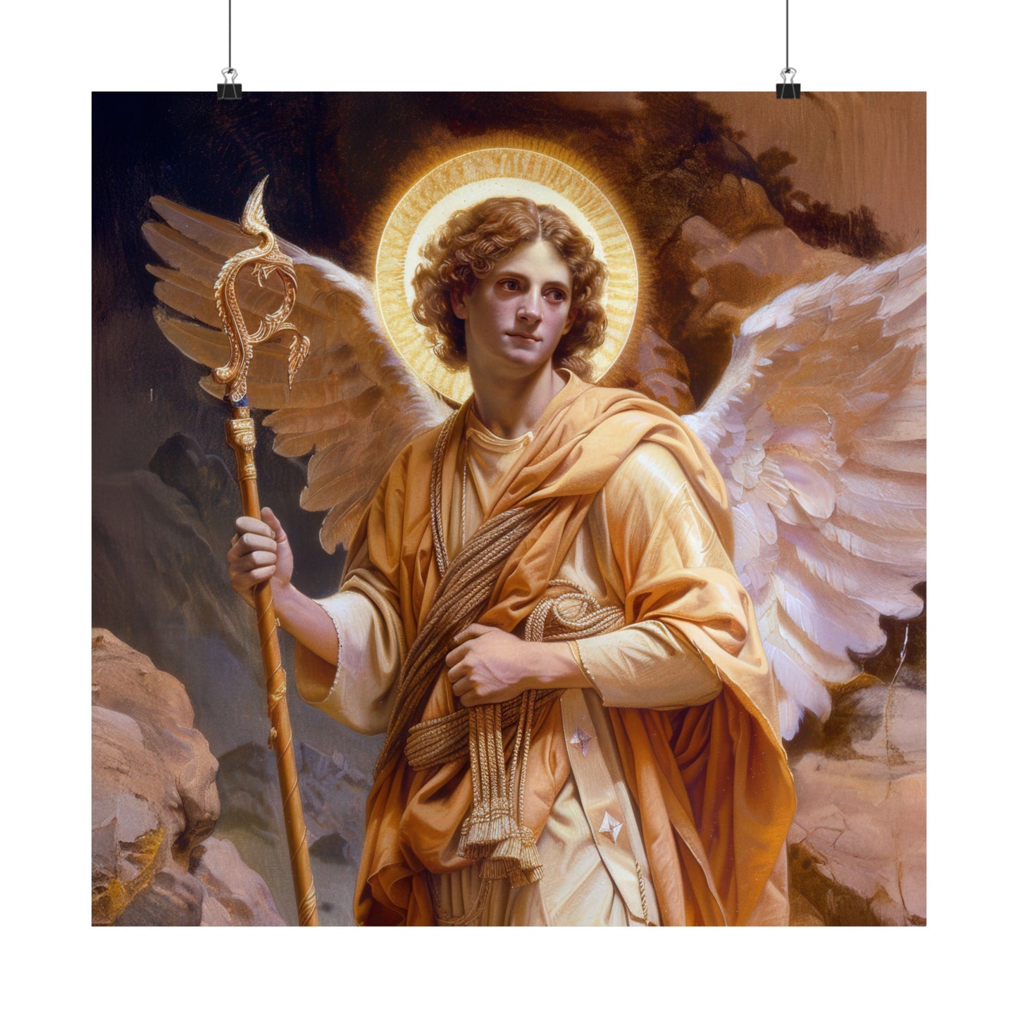 Saint Raphael the Archangel - Sanctified Souls Print - Multiple Sizes - Premium Matte Vertical Posters