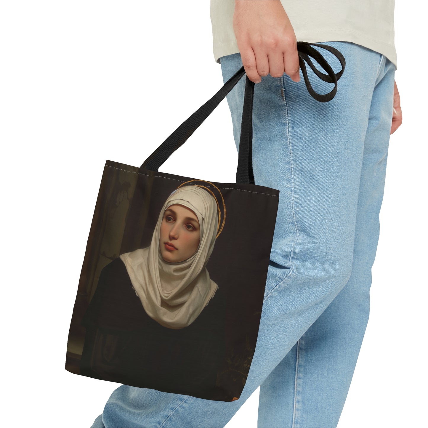 Saint Angela Merici Tote Bag - Purse - Three sizes - Large Medium Small Faith Art Bag - Catholic faith carry-all purse - Double Sided
