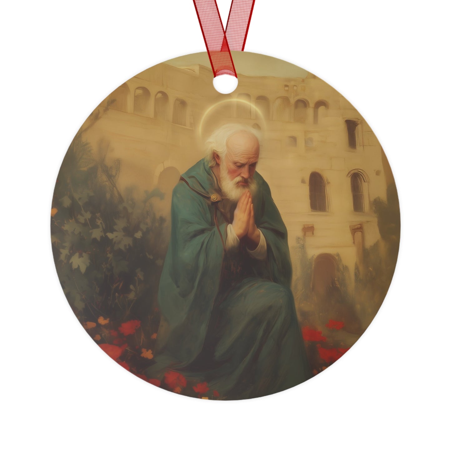 Saint Cyprian Metal Ornament - Religious Holiday Christmas Ornament and Keepsake - Prayer Ornament - Catholic Gift