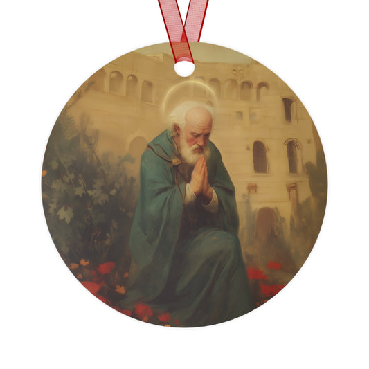Saint Cyprian Metal Ornament - Religious Holiday Christmas Ornament and Keepsake - Prayer Ornament - Catholic Gift