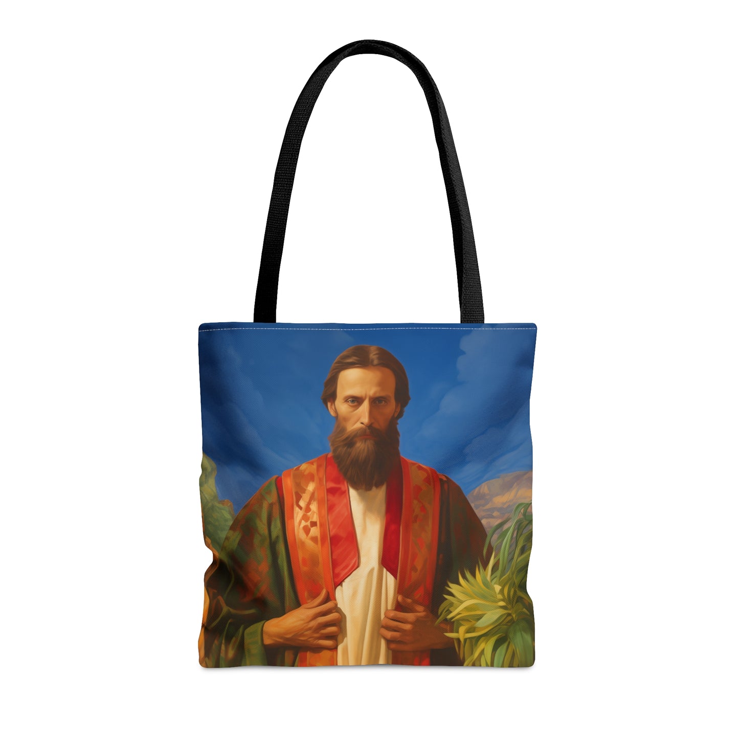 Saint John the Baptist Tote Bag - Large Medium Small Faith Art Bag - Re usable Tote Purse - Double Sided - Catholic Art Bag