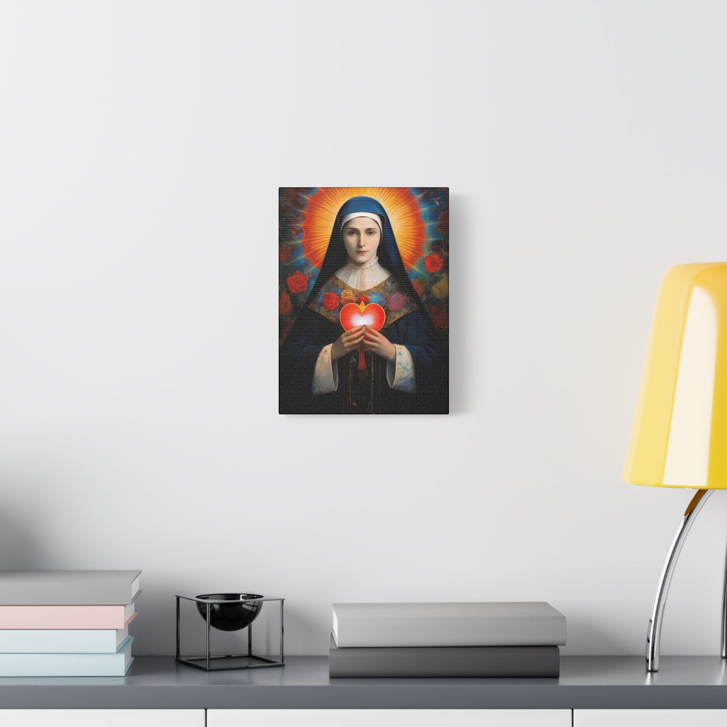 Saint Jane Frances de Chantal Canvas Print - Multiple Sizes - Catholic Home art - Museum Wrapped Canvas - Sanctified Souls Print