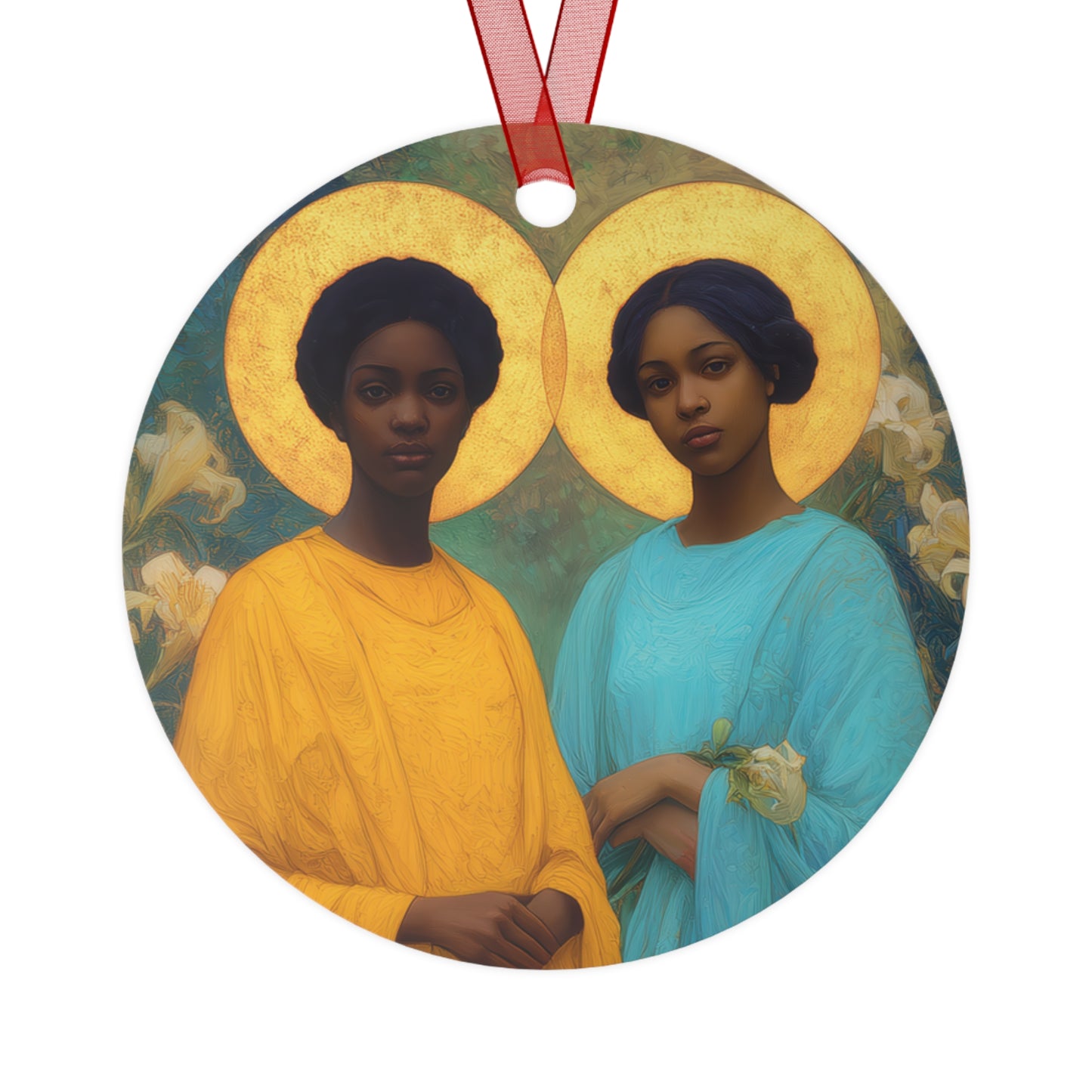 Saint Perpetua and Saint Felicity Metal Ornament - Religious Holiday Christmas Ornament and Keepsake - Prayer Ornament