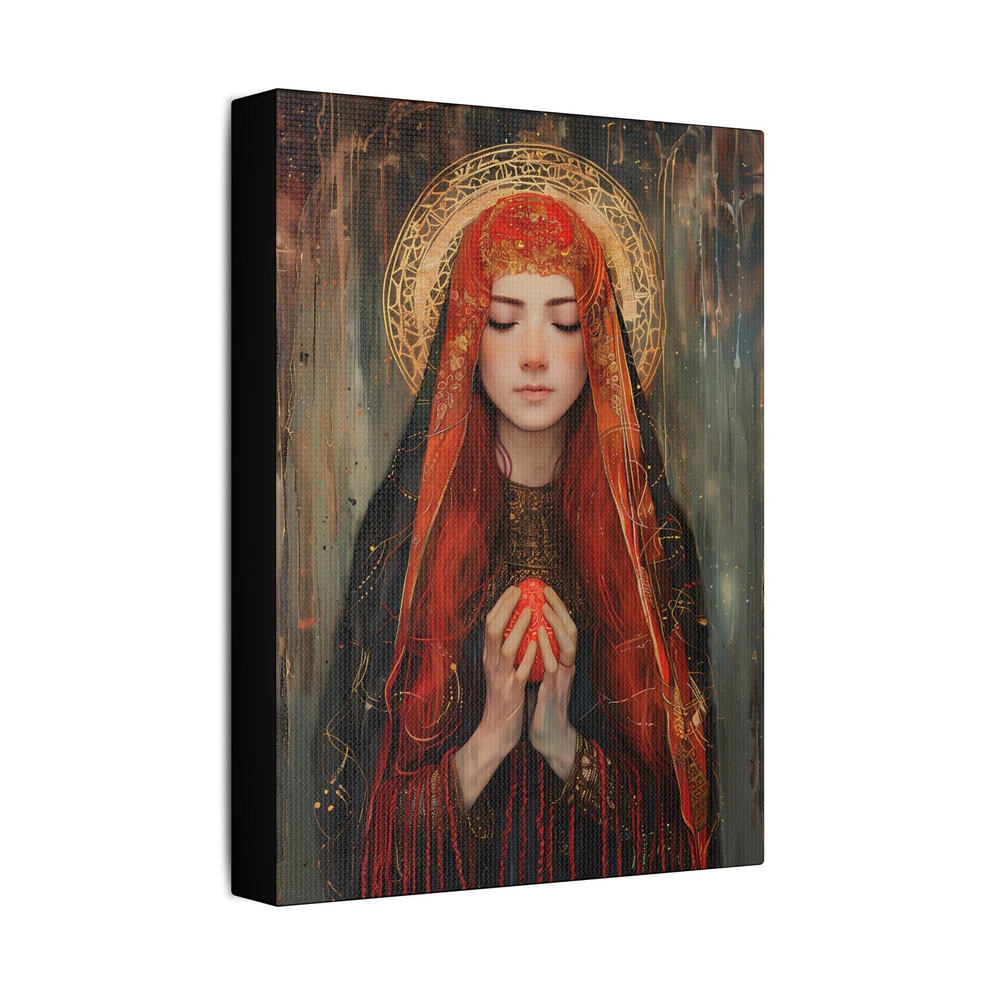 Devotion of Mary Magdalene - Saint Mary Magdalene and the Red Easter Egg - Museum Wrapped Canvas - Print - Religious Art for your Home