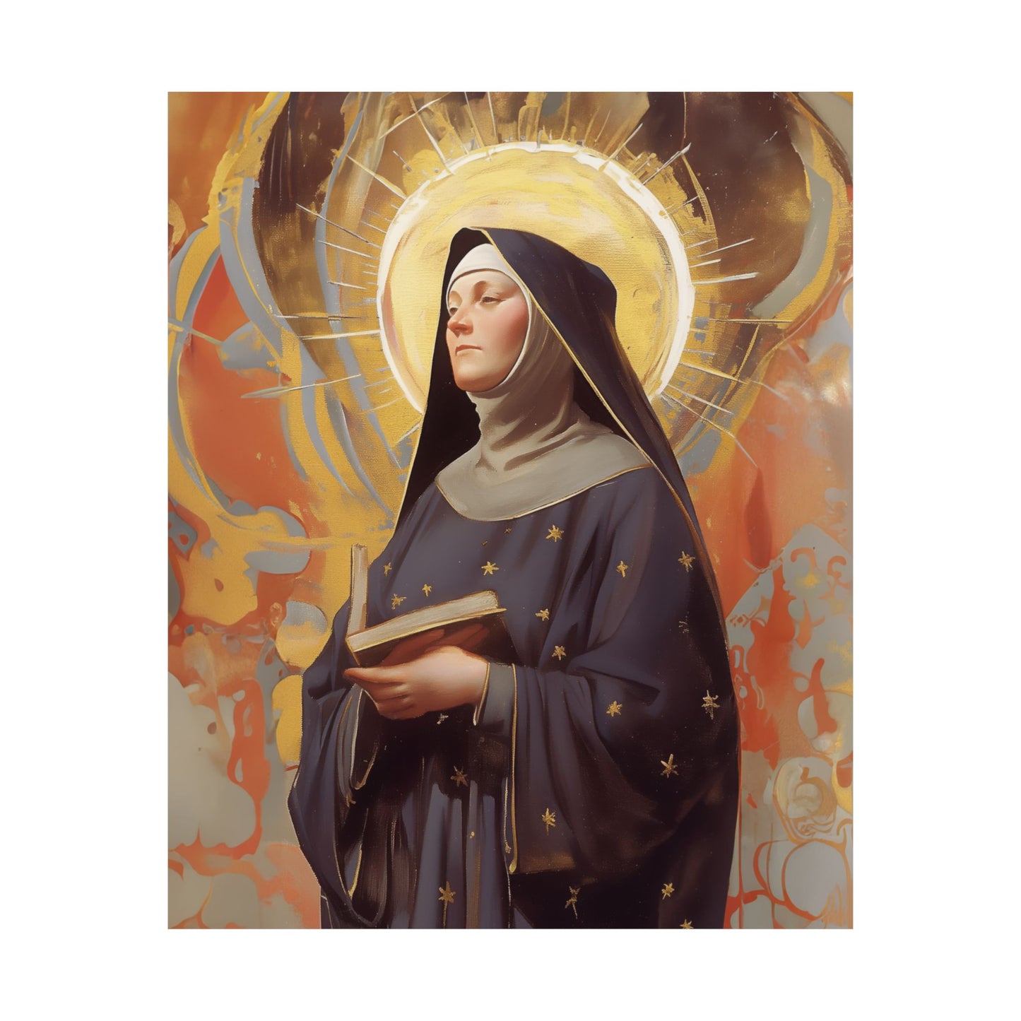Saint Monica of Hippo - Sanctified Souls Print - Multiple Sizes - Premium Posters - Catholic Art - Christian - Gifts for Catholics