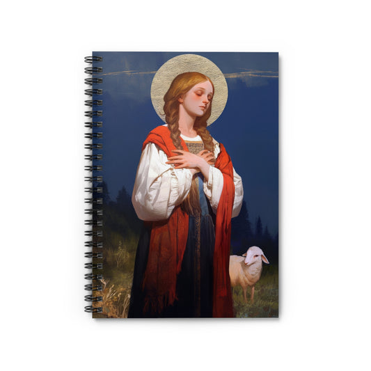 Saint Genevieve - Sanctified Souls Art - Religious Based Notebook - Spiral Notebook