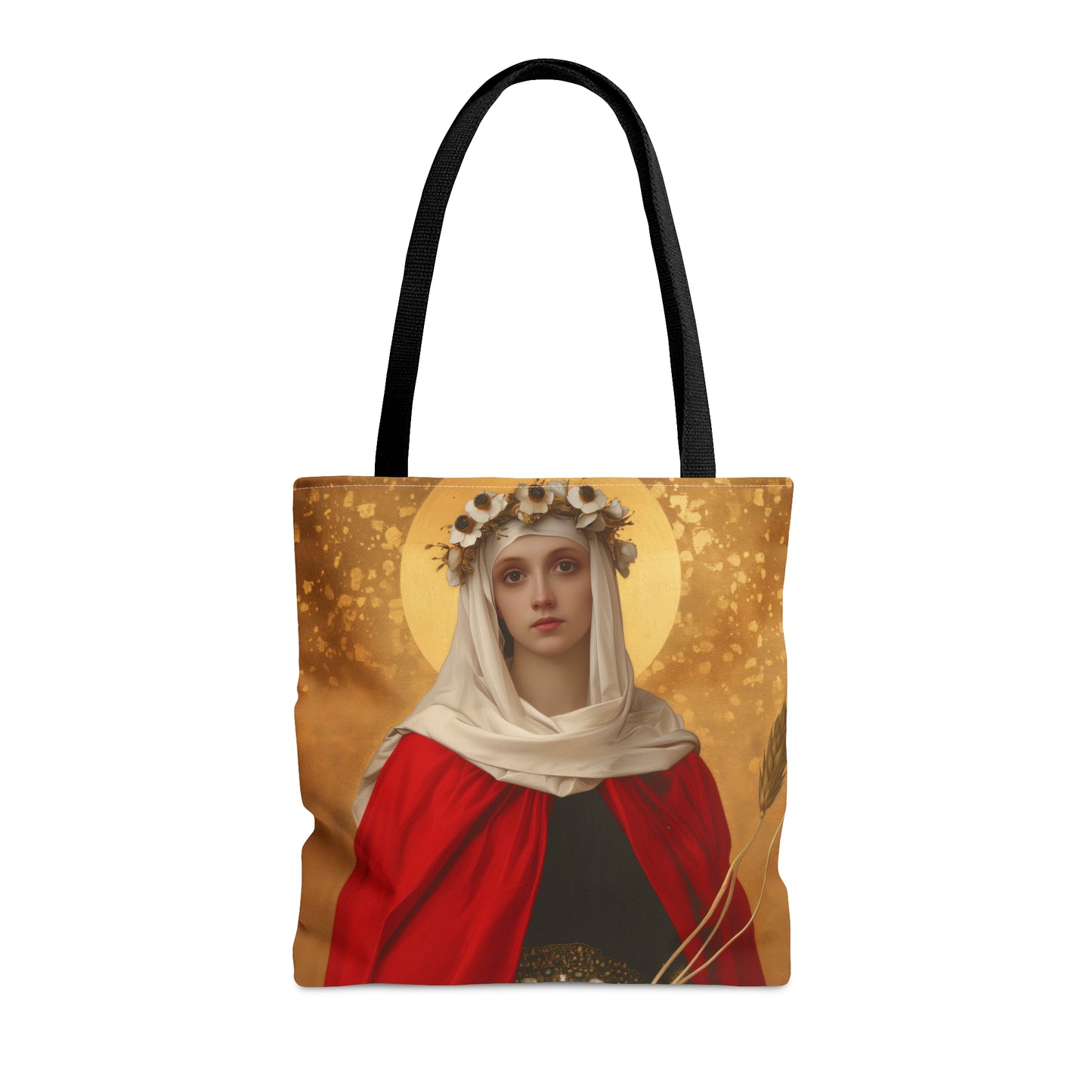 Saint Solange of Bourges Tote Bag - Large Medium Small Faith Art Bag -  Catholic Saint Purse - Carry All Bag - Religious Art Gift