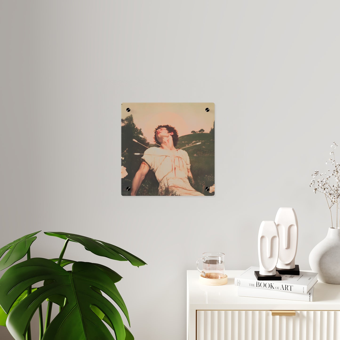 Saint Sebastian Wall Art Panel - Ready to Hang Acrylic Print - Catholic Saint Art - Patron Saint Print - No Frame needed