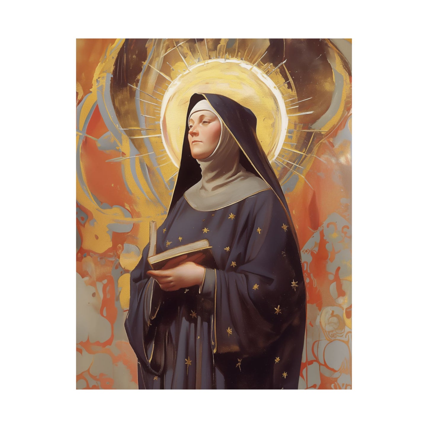 Saint Monica of Hippo - Sanctified Souls Print - Multiple Sizes - Premium Posters - Catholic Art - Christian - Gifts for Catholics