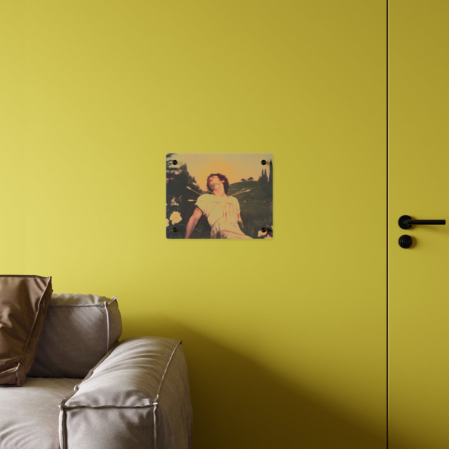 Saint Sebastian Wall Art Panel - Ready to Hang Acrylic Print - Catholic Saint Art - Patron Saint Print - No Frame needed