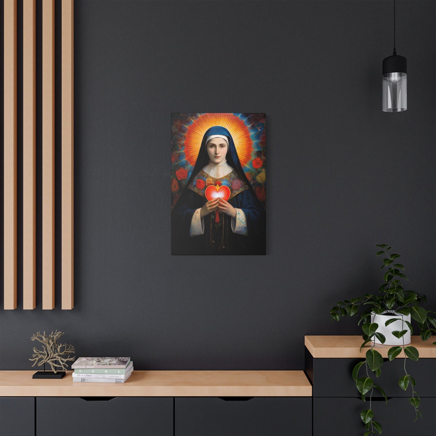 Saint Jane Frances de Chantal Canvas Print - Multiple Sizes - Catholic Home art - Museum Wrapped Canvas - Sanctified Souls Print