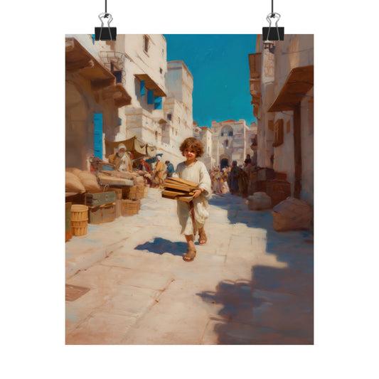 Nazareth and the Hidden Light of Christ - Sanctified Souls Print - Multiple Sizes - Premium Matte Vertical Posters