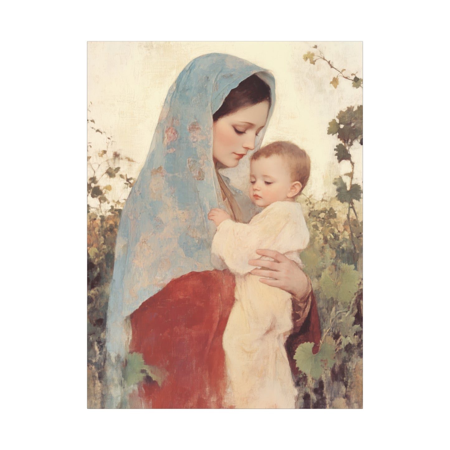 Our Lady of the Grapes / Out Lady of the Harvest - Gallery Wrapped Canvas - Print - Religious Art for your Home - Catholic Art