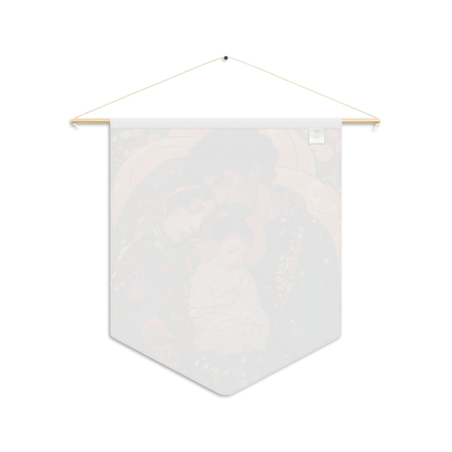 Guiding Light - The Holy Family Wall Banner / Wall Hanging - Prayer room art - Catholic - Large Saint Art - 18" x 21" - Jesus, Mary, Joseph