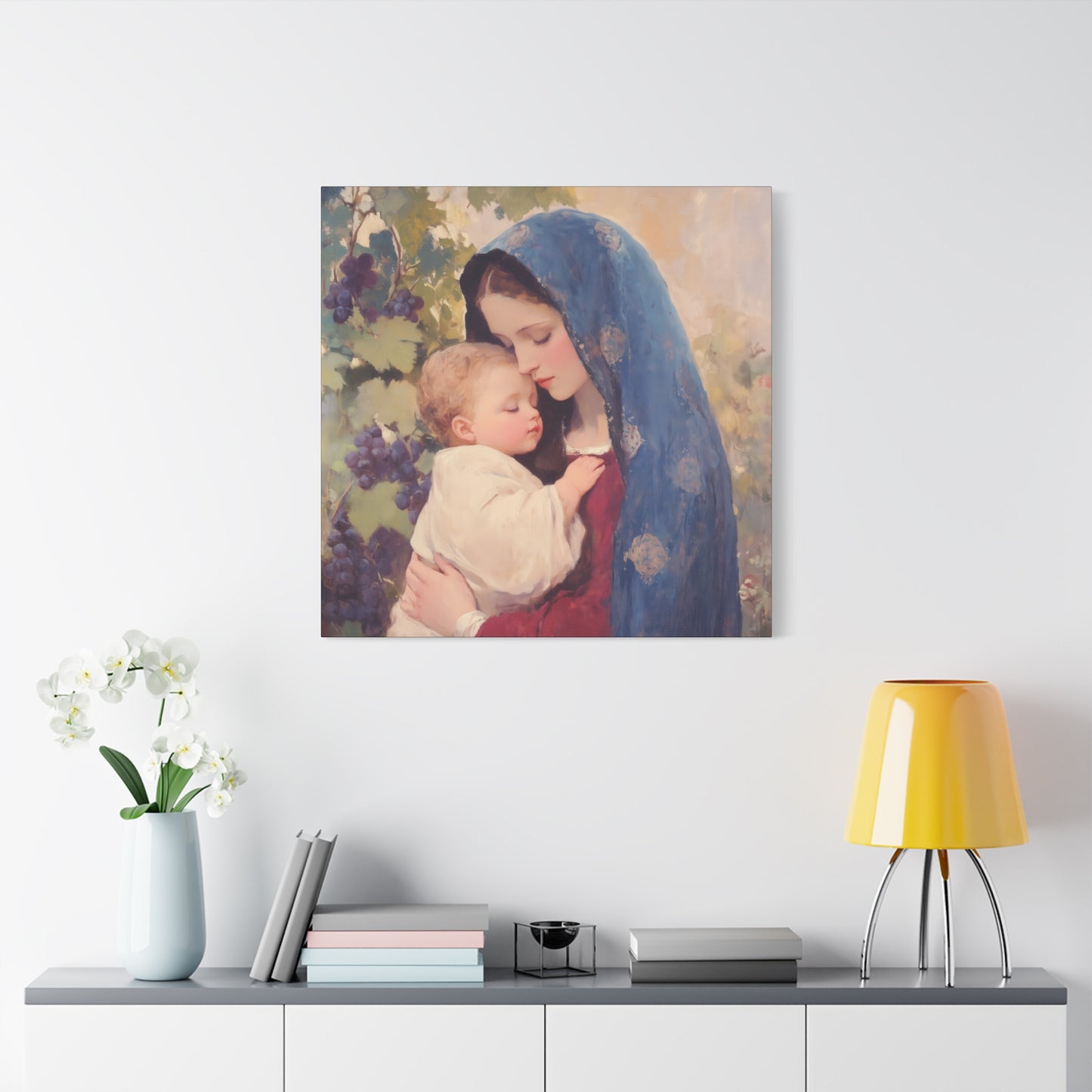 Our Lady of the Grapes / Out Lady of the Harvest - Gallery Wrapped Canvas - Print - Religious Art for your Home - Catholic Art