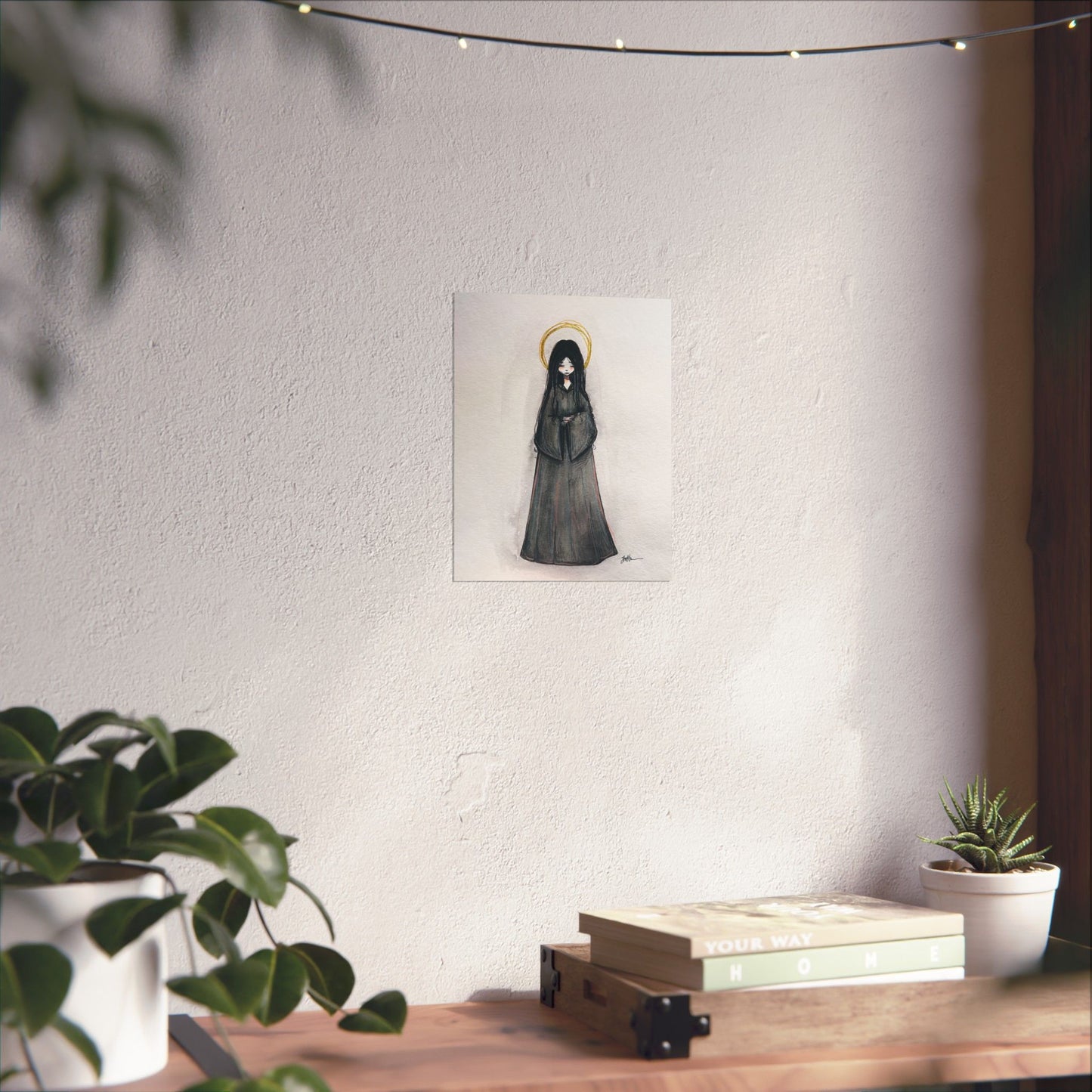 Blessed Mary Magdalen Kiota Hand-Drawn Catholic Art Print | Martyrs of Japan Devotional Wall Art | Sanctified Solocosmo Religious Poster