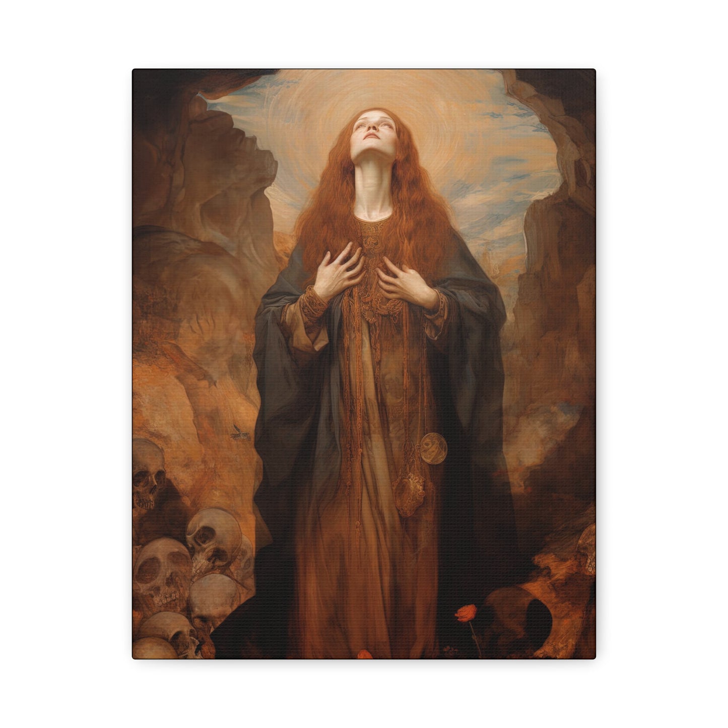 Saint Rosalia - Museum Wrapped Canvas - Sanctified Souls Print - Religious Art for your Home