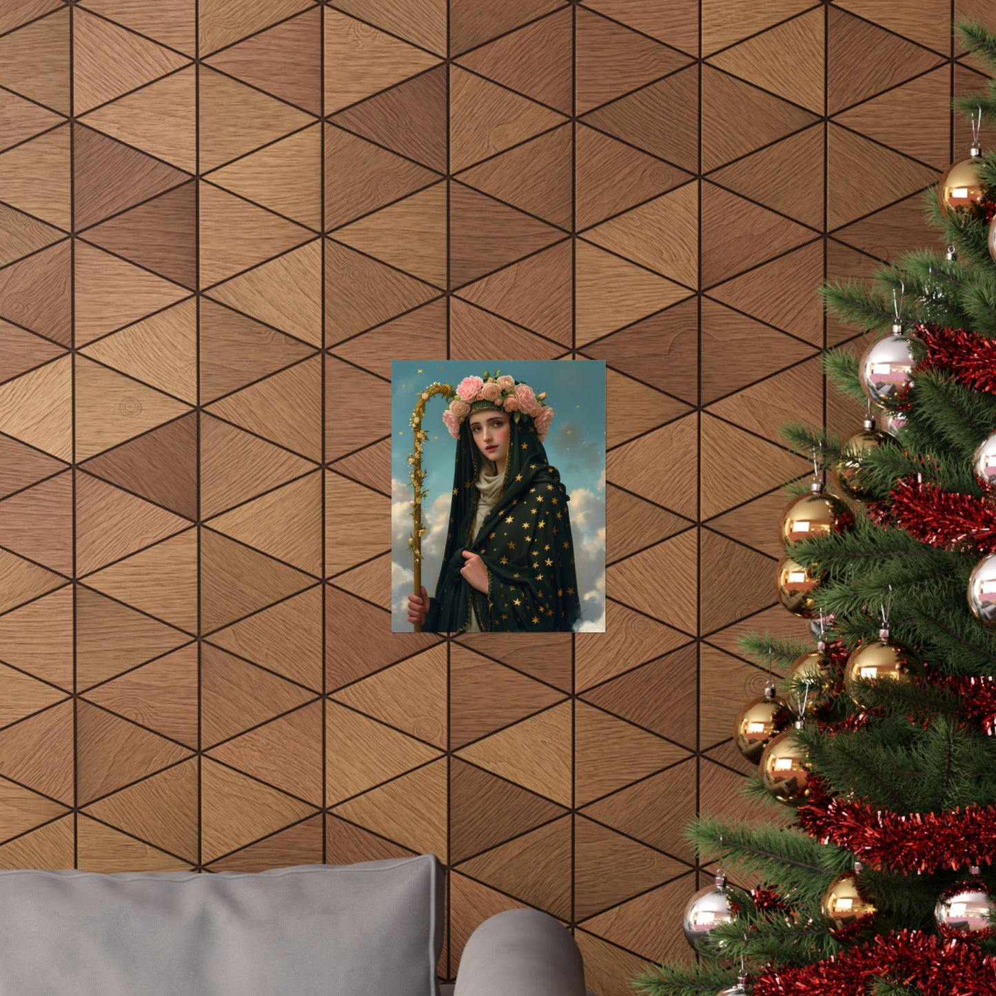 Saint Aldegund / Saint Aldegundis  - Sanctified Souls Print - Multiple Sizes - Premium Matte Vertical Posters