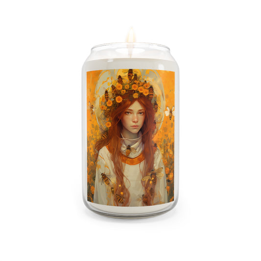 Saint Abigail  - Scented Prayer Candle, 13.75oz - Tall Size - Religious Prayer Candle - Catholic Art - Patron Saint of Beekeepers