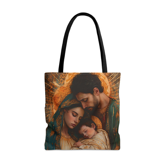 Divine Harmony - The Holy Family Tote Bag - Purse - Three sizes - Large Medium Small Art Bag - Catholic faith carry-all purse - Double Sided