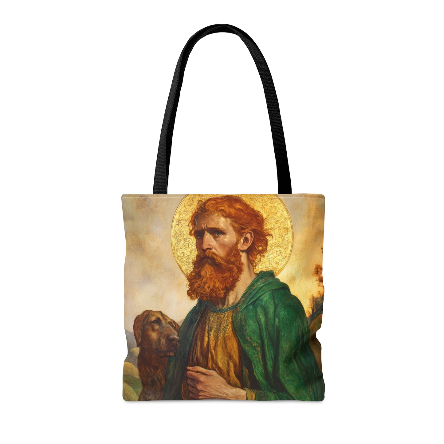 Saint Andrew the Scot Tote Bag - Large Medium Small Faith Art Bag - Catholic Faith Purse - Religious - Reusable - Prayer Bag