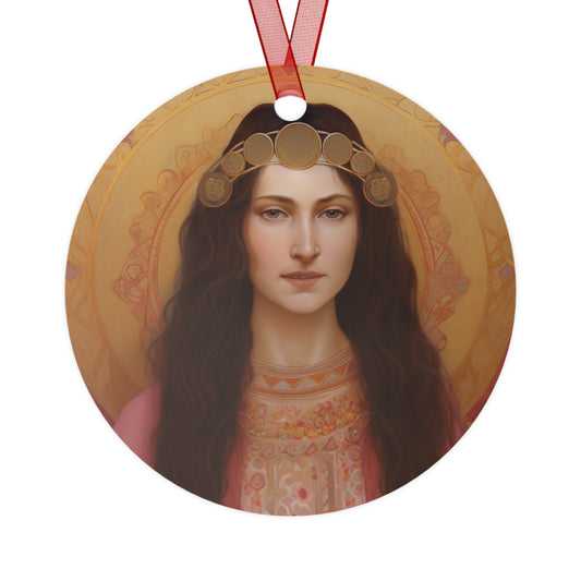 Saint Apollonia Ornament - Religious Holiday Christmas Ornament and Keepsake - Double sided Keepsake Religious Ornament