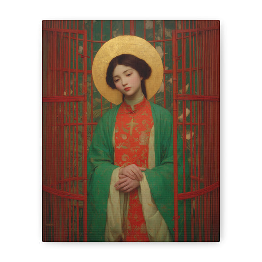 Saint Agnes Tsao Kou Ying -  Museum Wrapped Canvas - Sanctified Souls Print - Religious Art for your Home - Catholic Patron Saint Art