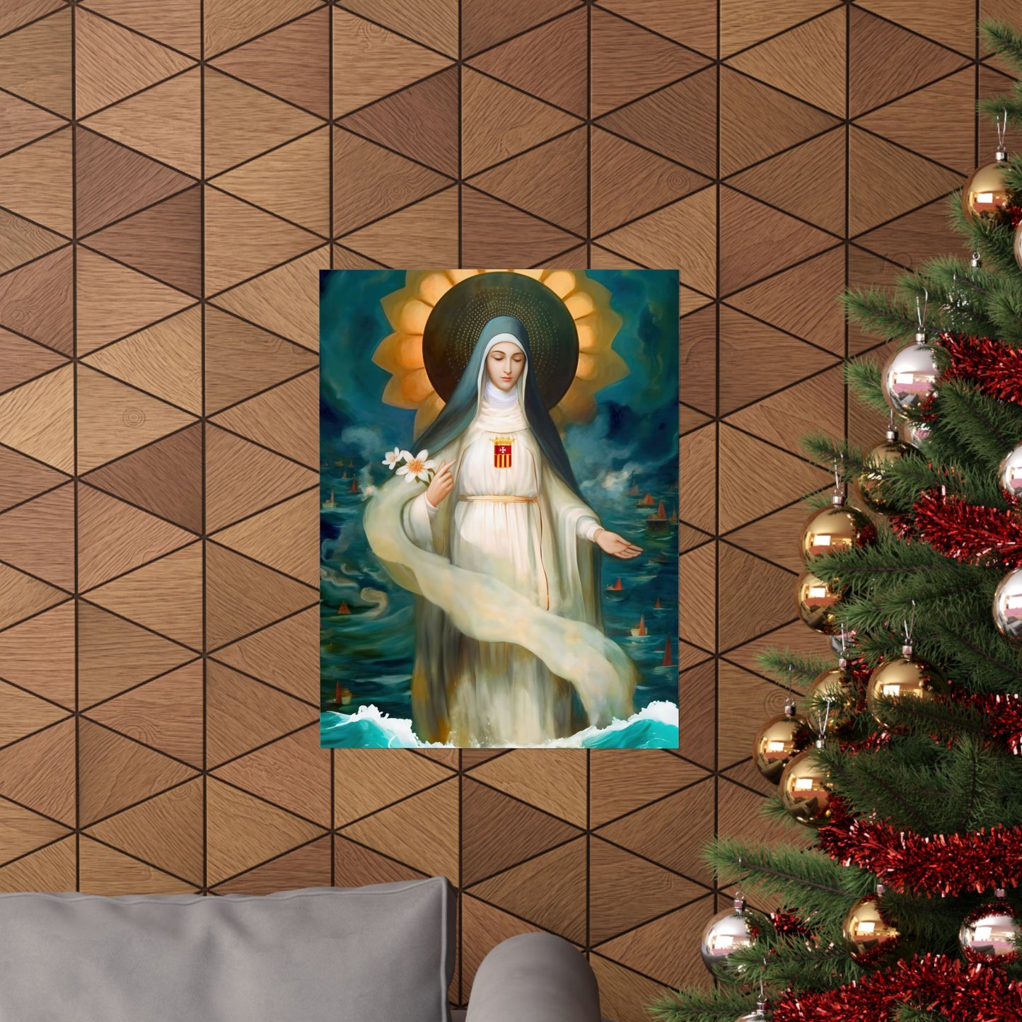 Mary of Cervellon / Saint Maria of Cerevellon - Sanctified Souls Print - Multiple Sizes - Premium Matte Vertical Posters