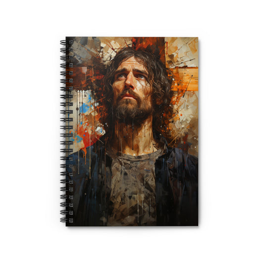 Divine Majesty Journal - Sanctified Souls Art - Religious Based Notebook - Spiral Notebook - Ruled Line - Image of Christ