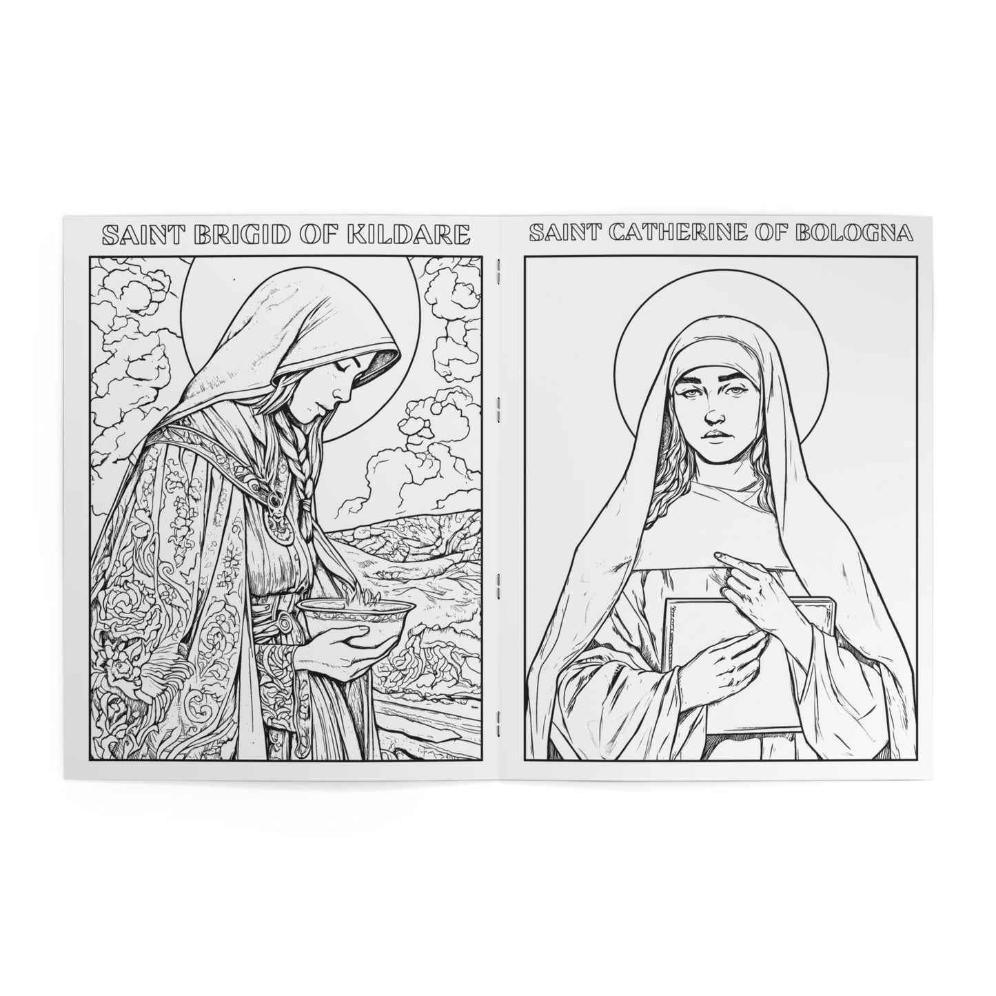 Catholic Saints Coloring Book for Kids | Christian Saint Coloring Pages | Homeschool Catholic Gift | Religious Coloring Book