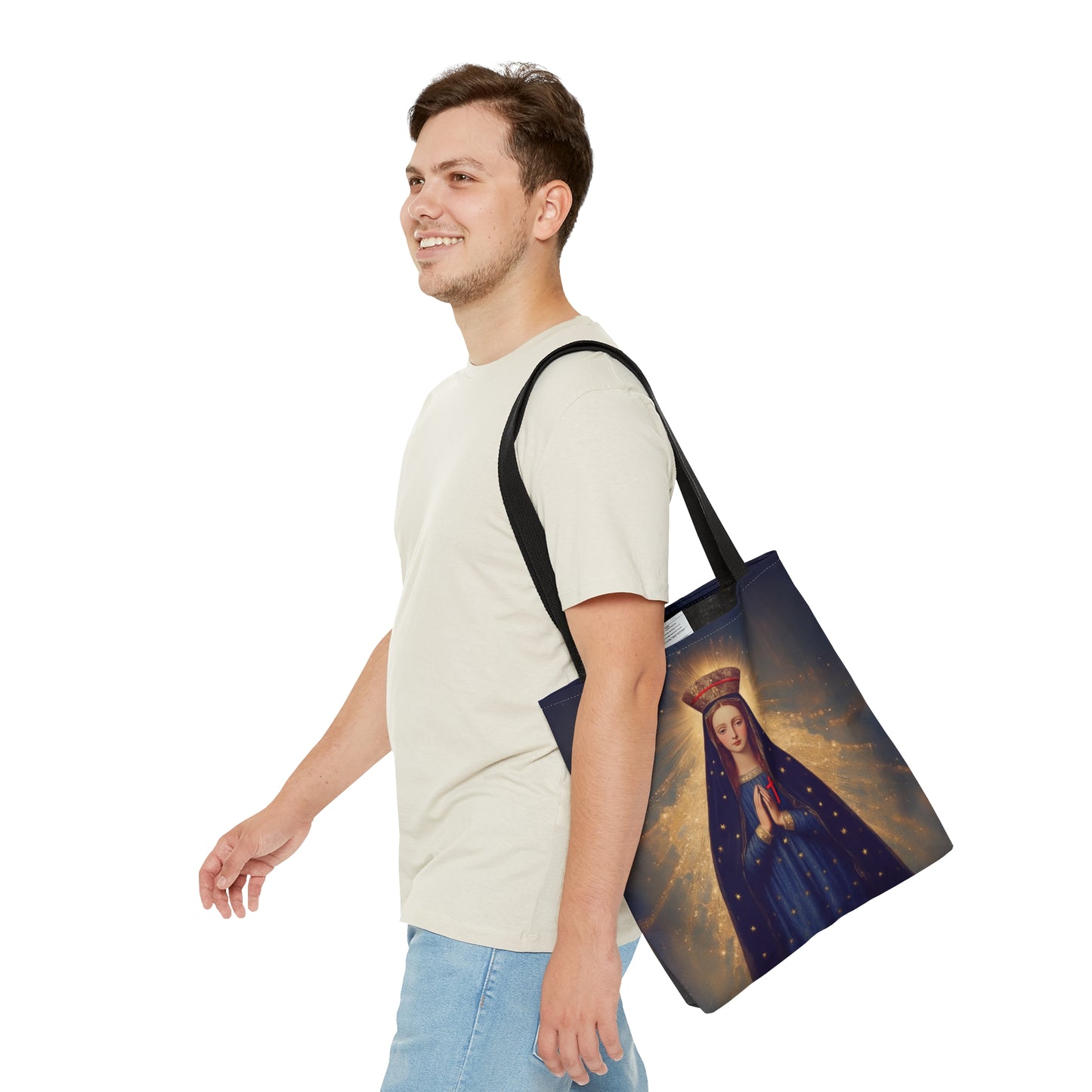 Our Lady of Pontmain - Tote Bag - Large Medium Small Faith Art Bag - Bible Study Faith Purse - Double Sided Prayer Tote - Catholic Saint
